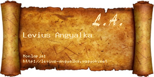 Levius Angyalka névjegykártya